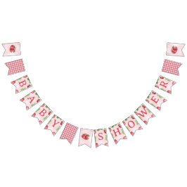 Strawberry Baby shower Bunting Banner