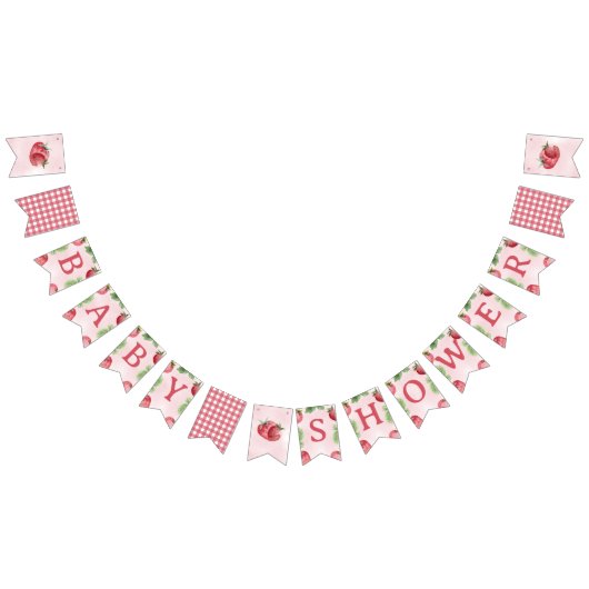 Strawberry Baby shower Bunting Banner (Alle)