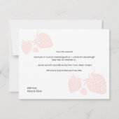 Strawberry Baby Shower - Dankkaart RSVP Kaartje (Achterkant)