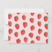 Strawberry Baby Shower Diaper Raffle Card (Achterkant)