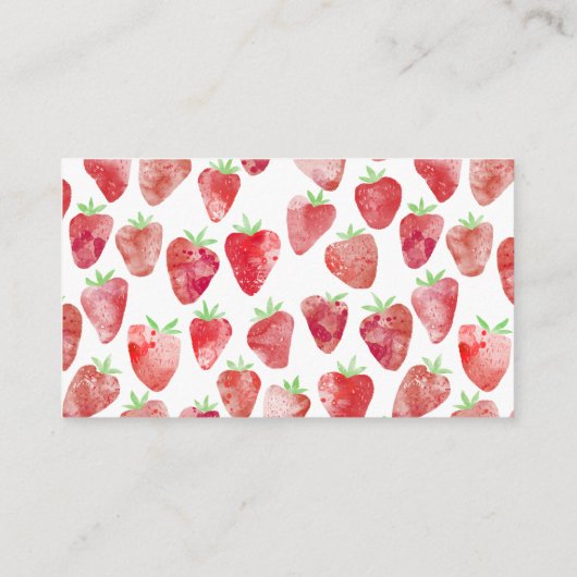 Strawberry Baby shower Gift Registry QR Code Informatiekaartje (Achterkant)