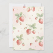 Strawberry baby shower Invite First Berry Sweet Kaart (Achterkant)