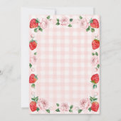 Strawberry baby shower kaart (Achterkant)