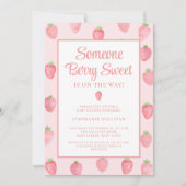 Strawberry Baby Shower Kaart (Voorkant)