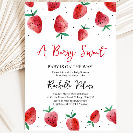 Strawberry Baby Shower Kaart