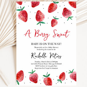 Strawberry Baby Shower Kaart