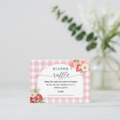 Strawberry Baby shower Luier Raffle Enclosure Informatiekaartje (Staand voorkant)