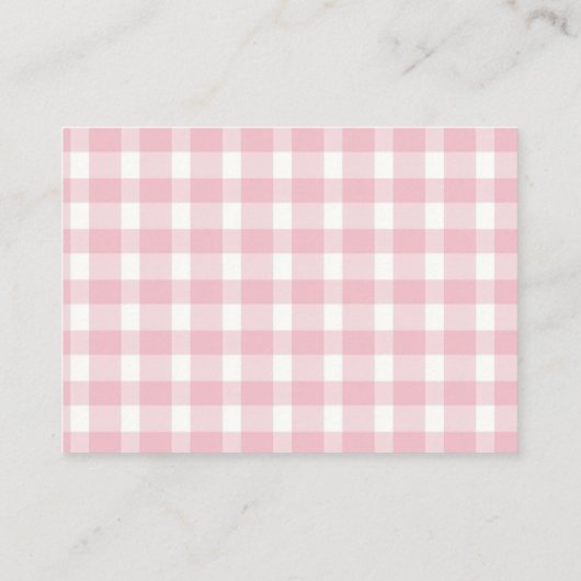 Strawberry Baby shower Luier Raffle Enclosure Informatiekaartje (Achterkant)