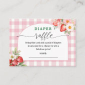 Strawberry Baby shower Luier Raffle Enclosure Informatiekaartje (Voorkant)