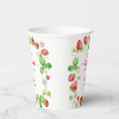 Strawberry Baby Shower Papieren Bekers (Rechts)