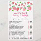 Strawberry Baby shower raad wie zei dat het gam (Voorkant)