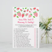 Strawberry Baby shower raad wie zei dat het gam (Staand voorkant)
