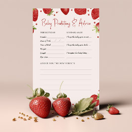 Strawberry Baby shower spel voorspellingen advies