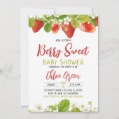 Strawberry Baby Shower Uitnodiging (Voorkant)