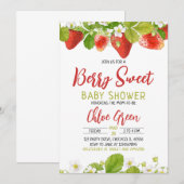 Strawberry Baby Shower Uitnodiging (Voorkant / Achterkant)