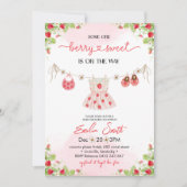 Strawberry Baby shower Uitnodiging (Voorkant)