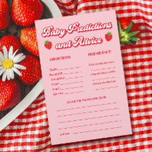 Strawberry Baby shower voorspellingen spel