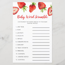 Strawberry Baby Word Scramble Game