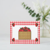 Strawberry Basket Recipcard Briefkaart (Staand voorkant)