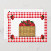 Strawberry Basket Recipcard Briefkaart (Voorkant / Achterkant)