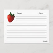 Strawberry Basket Recipcard Briefkaart (Achterkant)