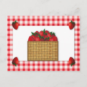Strawberry Basket Recipcard Briefkaart