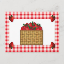 Strawberry Basket Recipcard Briefkaart