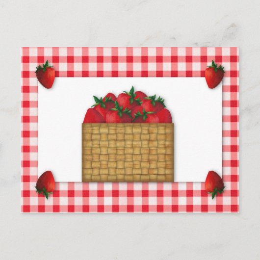 Strawberry Basket Recipcard Briefkaart (Voorkant)