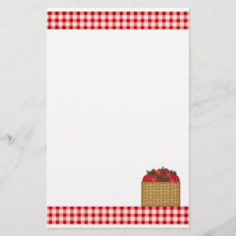 Strawberry Basket Stationery Briefpapier