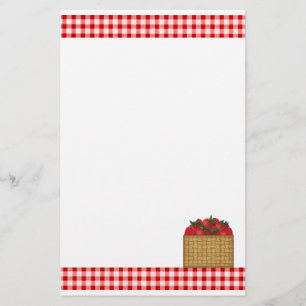 Strawberry Basket Stationery Briefpapier