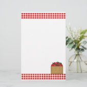 Strawberry Basket Stationery Briefpapier (Staand voorkant)