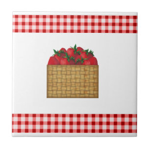 Strawberry Basket Tile Tegeltje