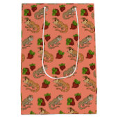 Strawberry Beardie Dragon Pattern Medium Cadeauzakje (Achterkant)