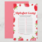 Strawberry Berry Alphabet Baby shower spel Briefpapier (Voorkant / Achterkant)
