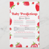 Strawberry Berry Baby shower voorspellingen Activi Briefpapier (Voorkant)