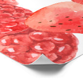 Strawberry Berry Baby shower Welkomstteken Poster (Hoek)