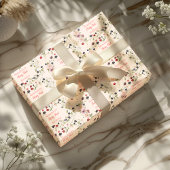 Strawberry Berry Eerste 1e Verjaardagsfeest Cadeaupapier