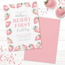 Strawberry Berry Eerste 1e Verjaardagsfeest