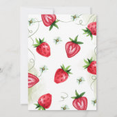 Strawberry Berry Eerste 1e Verjaardagsfeest Kaart (Achterkant)