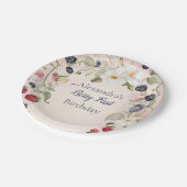 Strawberry Berry Eerste 1e Verjaardagsfeest Papieren Bordje (Gekanteld)