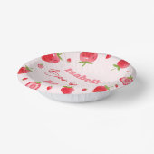 Strawberry Berry Eerste 1e Verjaardagsfeest Papieren Kommen (Gebogen)