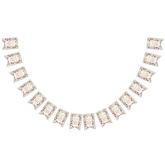 Strawberry Berry Eerste 1e Verjaardagsfeest Vlaggetjes (Alle)