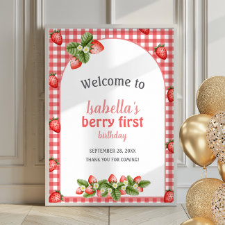 Strawberry Berry Eerste Poster Welkom Teken