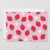 Strawberry Berry Eerste Verjaardag Foto Meisje Par Kaart (Achterkant)