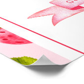 Strawberry Berry Eerste Verjaardag Welkom Poster (Hoek)