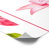 Strawberry Berry Eerste Verjaardag Welkom Poster (Hoek)