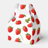 Strawberry Berry Eerste Verjaardagsfeestje Favor Bedankdoosjes (Achterkant)