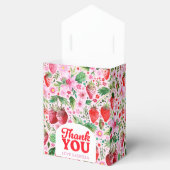 Strawberry Berry First Birthday Dank je Bedankdoosjes (Geopend)