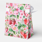 Strawberry Berry First Birthday Dank je Bedankdoosjes (Achterkant)