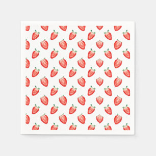 Strawberry Berry First Birthday Invitation Servet